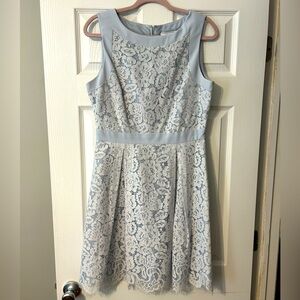 J Howard Light blue lace dress, worn once, size 10